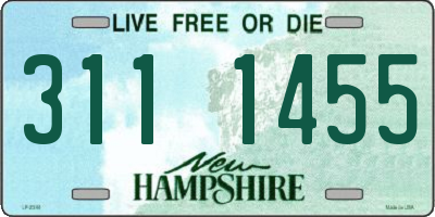 NH license plate 3111455
