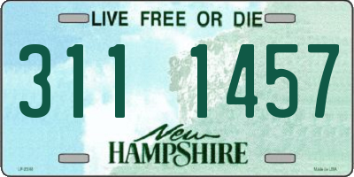 NH license plate 3111457