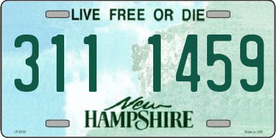 NH license plate 3111459