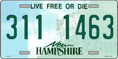 NH license plate 3111463
