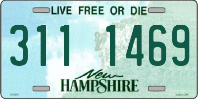 NH license plate 3111469