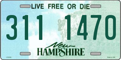 NH license plate 3111470