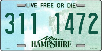 NH license plate 3111472