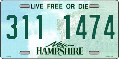 NH license plate 3111474