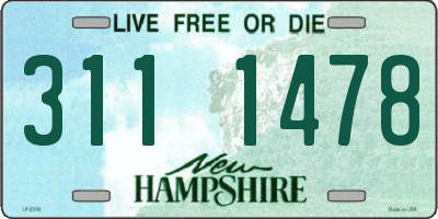 NH license plate 3111478