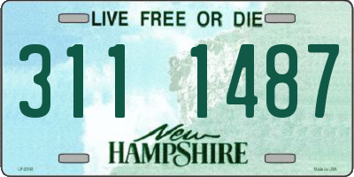 NH license plate 3111487