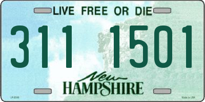 NH license plate 3111501