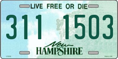 NH license plate 3111503