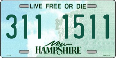 NH license plate 3111511