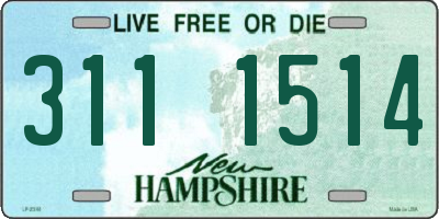 NH license plate 3111514
