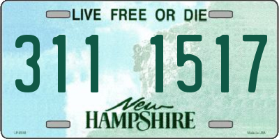 NH license plate 3111517