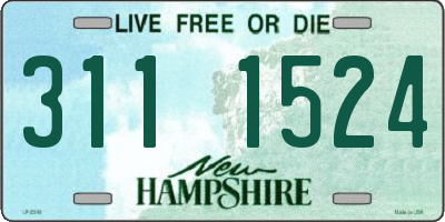 NH license plate 3111524