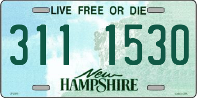 NH license plate 3111530
