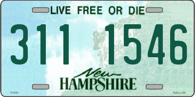 NH license plate 3111546
