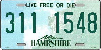 NH license plate 3111548