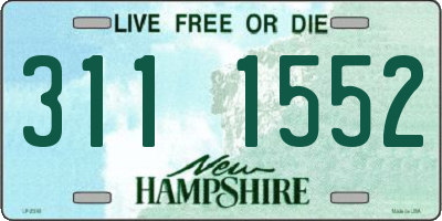 NH license plate 3111552