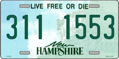 NH license plate 3111553