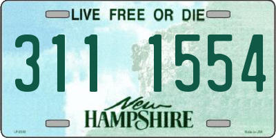 NH license plate 3111554