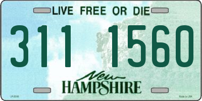 NH license plate 3111560