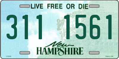NH license plate 3111561