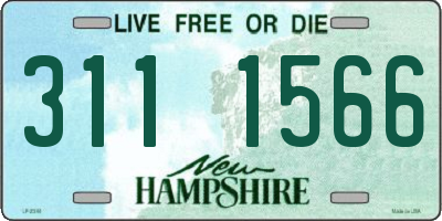 NH license plate 3111566