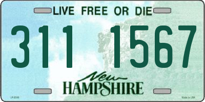 NH license plate 3111567