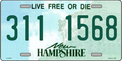 NH license plate 3111568