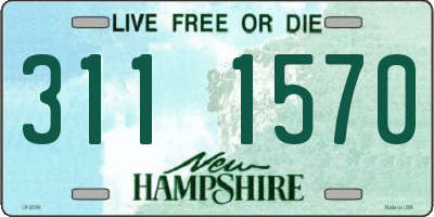 NH license plate 3111570
