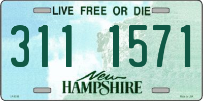 NH license plate 3111571