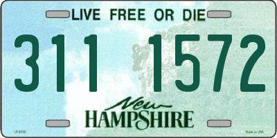 NH license plate 3111572