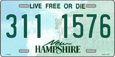 NH license plate 3111576