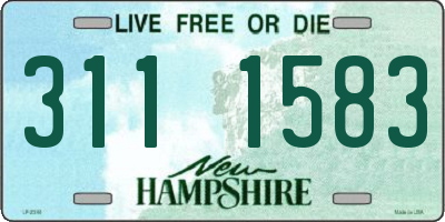 NH license plate 3111583
