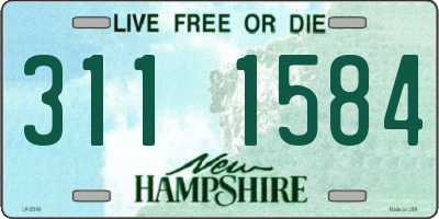 NH license plate 3111584