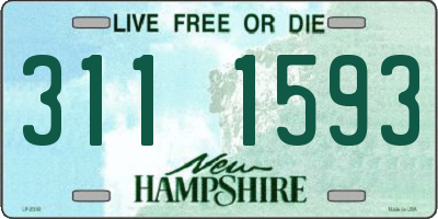 NH license plate 3111593