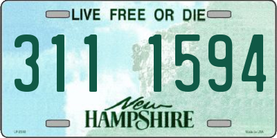 NH license plate 3111594