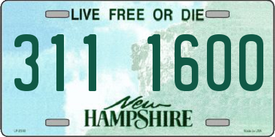 NH license plate 3111600