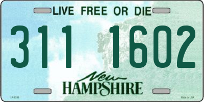 NH license plate 3111602