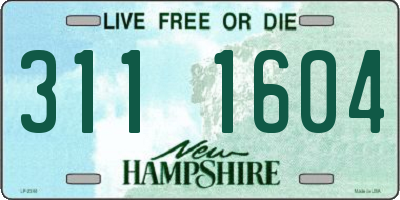 NH license plate 3111604