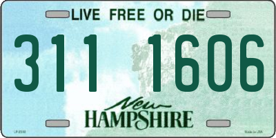 NH license plate 3111606