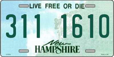 NH license plate 3111610