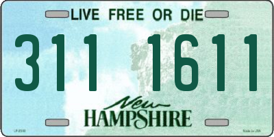 NH license plate 3111611