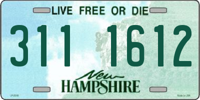 NH license plate 3111612