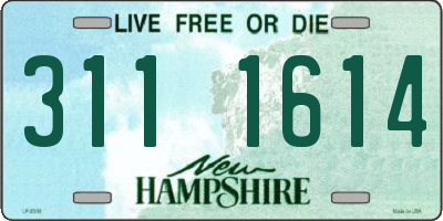NH license plate 3111614