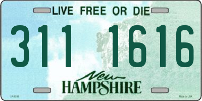 NH license plate 3111616