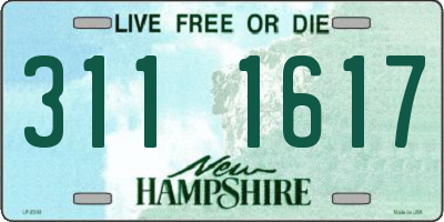 NH license plate 3111617