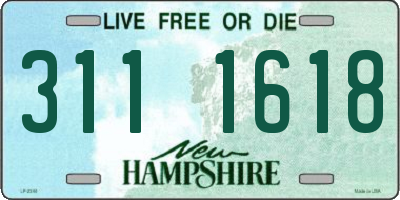 NH license plate 3111618