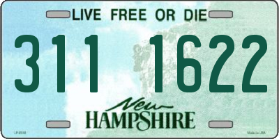 NH license plate 3111622