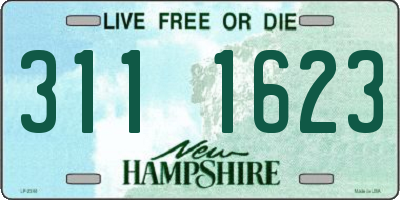 NH license plate 3111623
