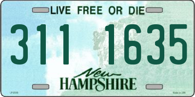 NH license plate 3111635