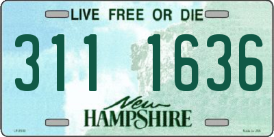 NH license plate 3111636